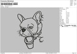 Dog 2510 Embroidery File 6 sizes