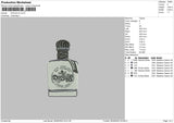 Djulio Bottle Embroidery File 6 sizes