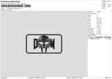 Doom Rectangle Embroidery File 6 sizes