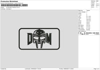 Doom Rectangle Embroidery File 6 sizes