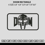 Doom Rectangle Embroidery File 6 sizes