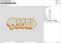 Doomtext Embroidery File 6 sizes