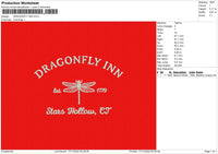 Dragonfly Inn Embroidery File 6 sizes