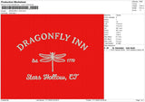 Dragonfly Inn Embroidery File 6 sizes