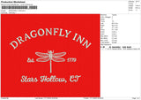 Dragonfly Inn Embroidery File 6 sizes