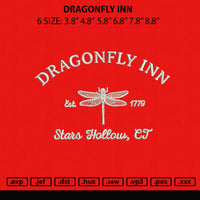 Dragonfly Inn Embroidery File 6 sizes