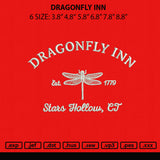 Dragonfly Inn Embroidery File 6 sizes