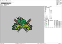 Dragons 03 Embroidery File 6 sizes