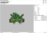 Dragons 03 Embroidery File 6 sizes