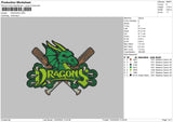 Dragons 03 Embroidery File 6 sizes