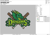 Dragons 03 Embroidery File 6 sizes