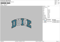 Duke Embroidery File 6 sizes