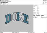 Duke Embroidery File 6 sizes