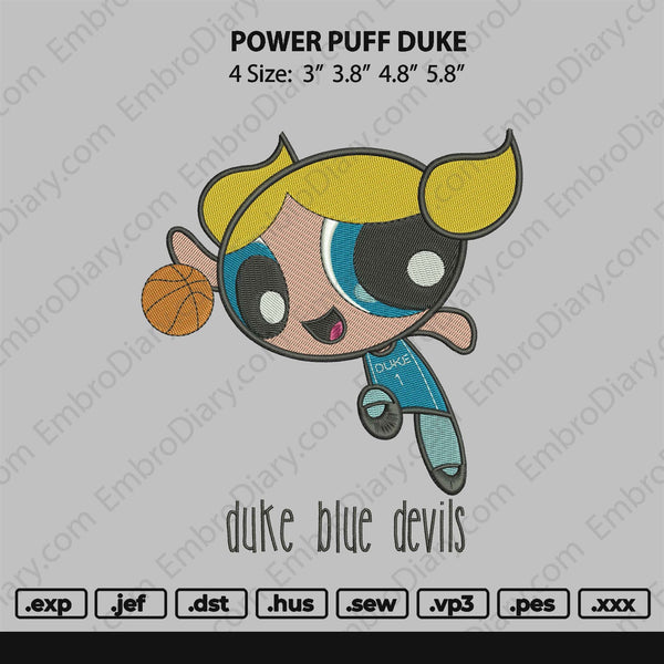 Power Puff Dfuke Embroidery