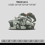 Truck 2612 Embroidery File 6 sizes