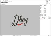 Dboy Embroidery File 6 sizes