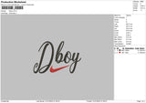 Dboy Embroidery File 6 sizes