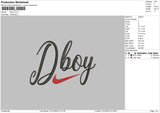 Dboy Embroidery File 6 sizes