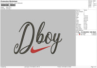 Dboy Embroidery File 6 sizes