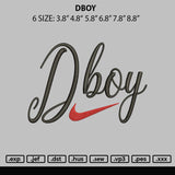 Dboy Embroidery File 6 sizes