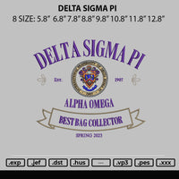 Delta Sigma Pi Embroidery File 6 sizes