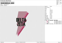 Delta Zeta Embroidery