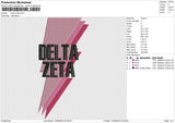 Delta Zeta Embroidery