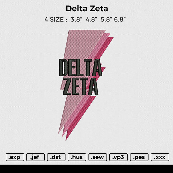 Delta Zeta Embroidery