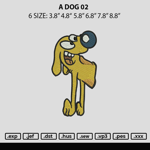 A Dog 02 Embroidery File 6 sizes