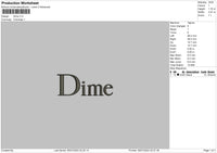 Dime Embroidery File 6 sizes