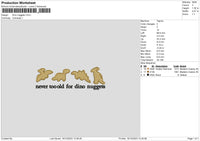 Dino Text Embroidery File 6 sizes