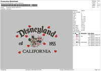 Mickeykissland Embroidery File 6 sizes