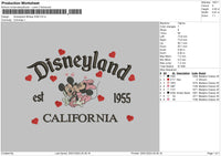 Mickeykissland Embroidery File 6 sizes