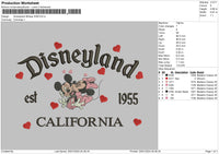 Mickeykissland Embroidery File 6 sizes