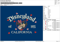 Mickeyloveland Embroidery File 6 sizes