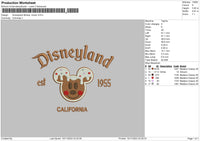 Brown Mickeyland Embroidery File 6 sizes