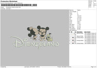 Mickeyminnie Land02 Embroidery File 6 sizes