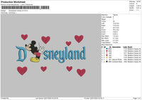 Mickeyland V02 Embroidery File 6 sizes