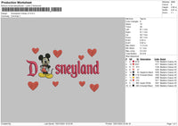 Mickeyland Love Embroidery File 6 sizes