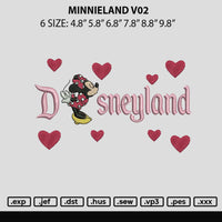 Minnieland V02 Embroidery File 6 sizes