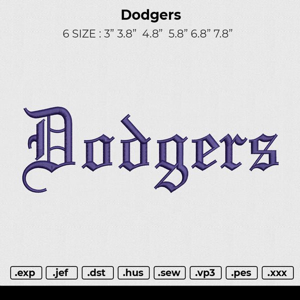 Dodgers Embroidery