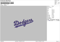 Dodgers V1 Embroider File 6 sizes