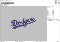 Dodgers V1 Embroider File 6 sizes