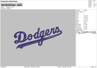 Dodgers V1 Embroider File 6 sizes