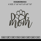 Dogmom0503 Embroidery File 6 sizes