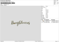 Doughtext Embroidery File 6 sizes