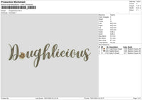 Doughtext Embroidery File 6 sizes