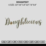 Doughtext Embroidery File 6 sizes