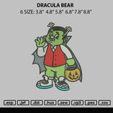 Dracula Bear Embroidery File 6 sizes