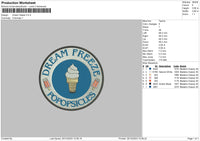 Freeze Embroidery File 6 sizes